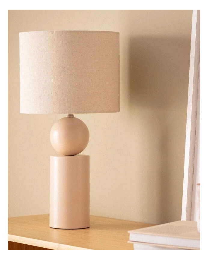 Lampada da tavolo in ceramica beige 50cm