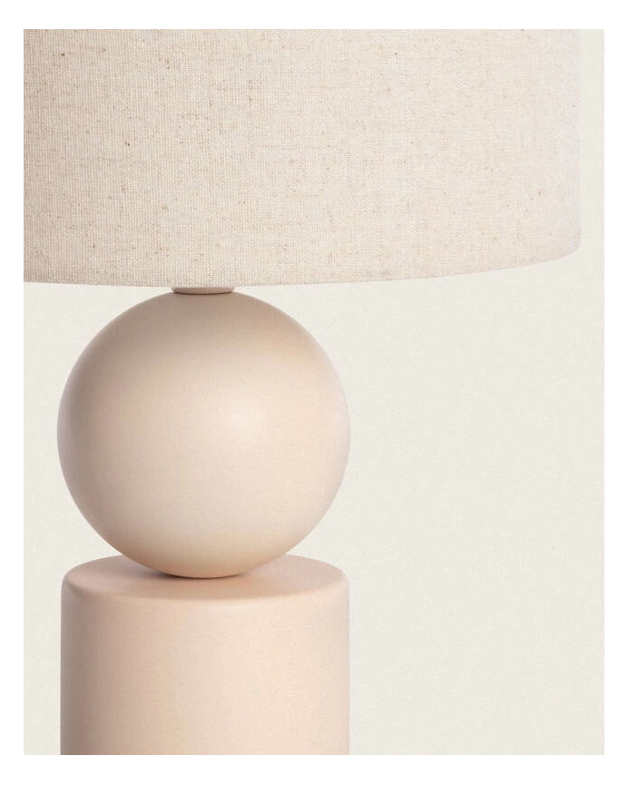 Lampada da tavolo in ceramica beige 50cm