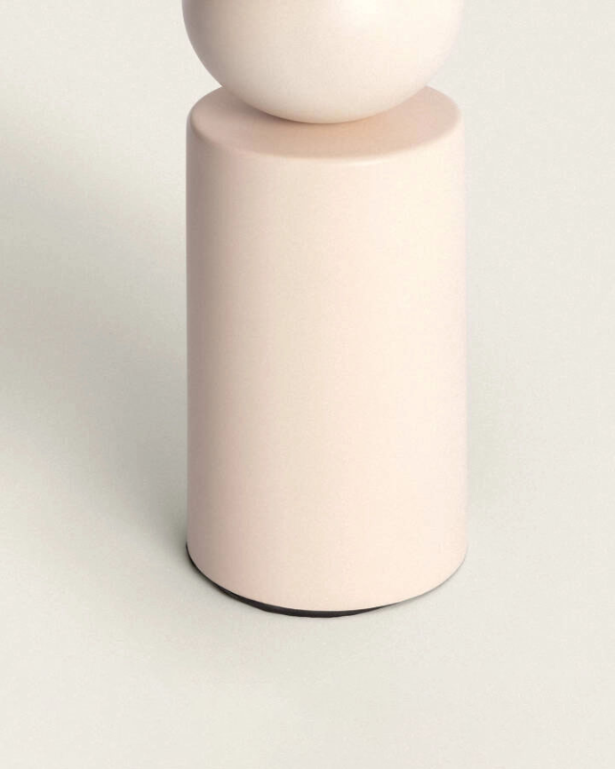 Lampada da tavolo in ceramica beige 50cm