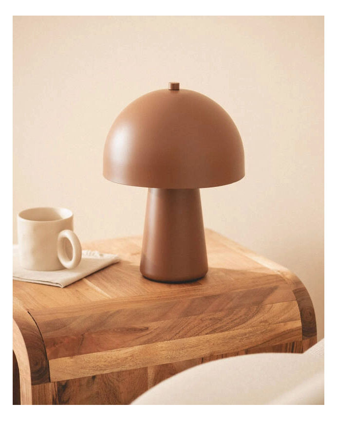 Lampada da tavolo in metallo marrone 29cm
