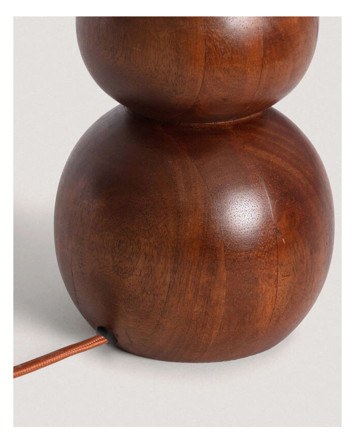 Lampada da tavolo in legno marrone chiaro 60cm