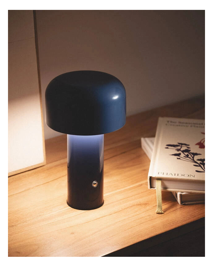 Lampada da tavolo in metallo blu 21cm