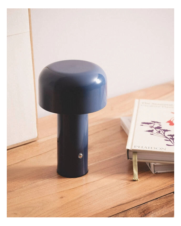 Lampada da tavolo in metallo blu 21cm