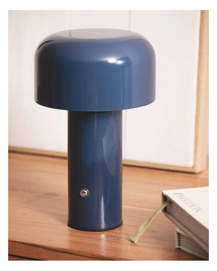 Lampada da tavolo in metallo blu 21cm