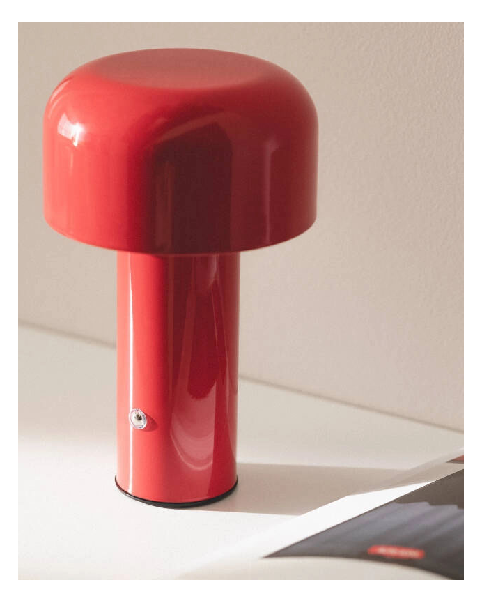 Lampada da tavolo in metallo rosso 21cm