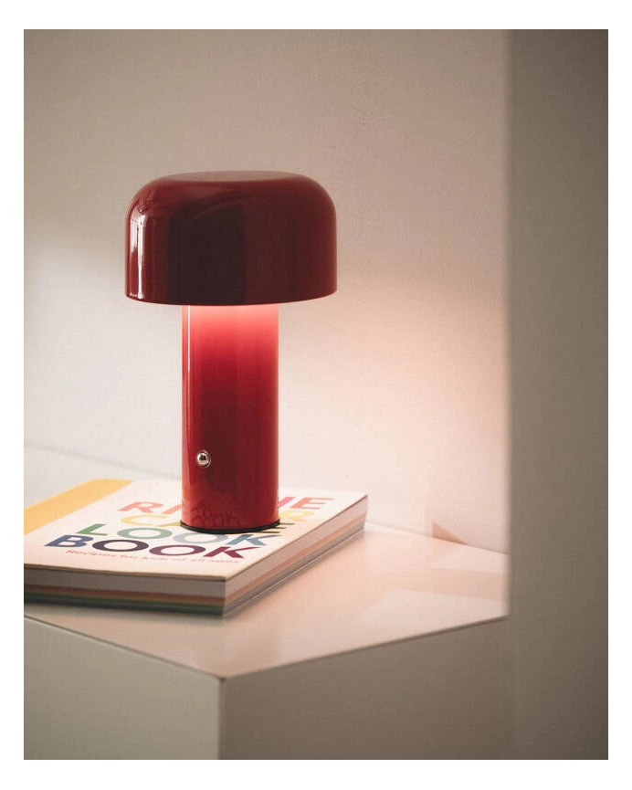 Lampada da tavolo in metallo rosso 21cm