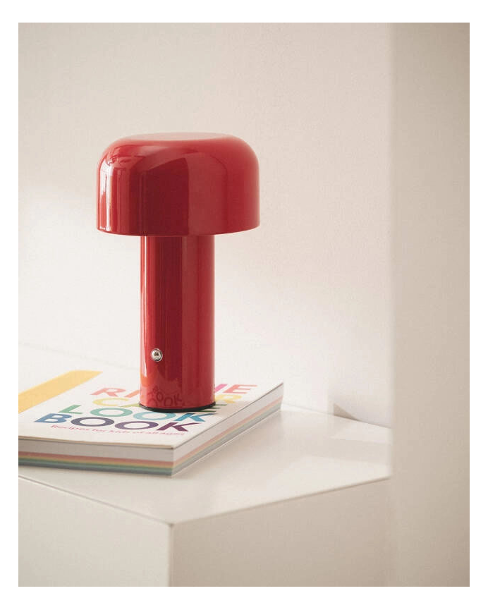Lampada da tavolo in metallo rosso 21cm
