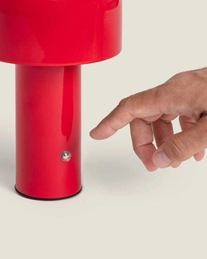 Lampada da tavolo in metallo rosso 21cm