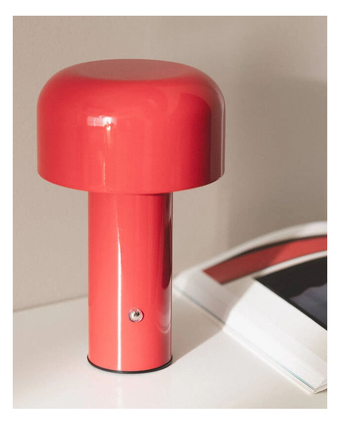 Lampada da tavolo in metallo rosso 21cm