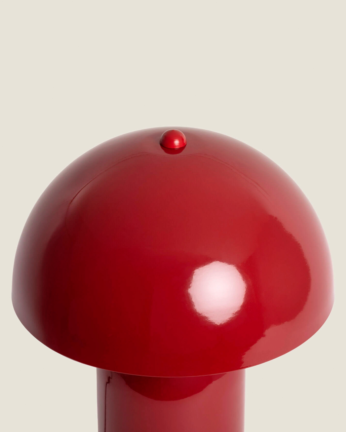 Lampada da tavolo di metallo colore rosso di 32cm