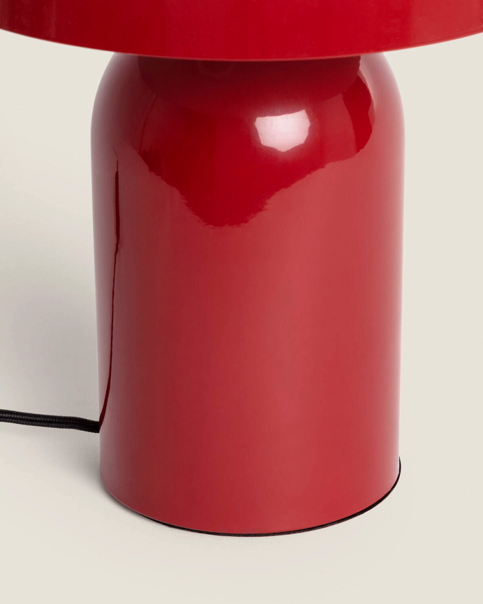 Lampada da tavolo di metallo colore rosso di 32cm
