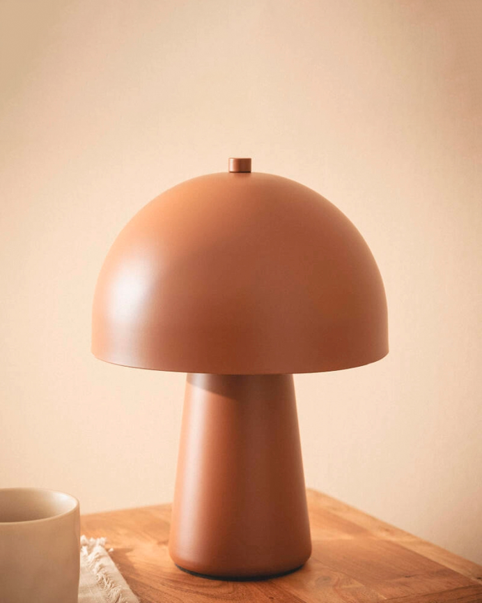 Lampada da tavolo in metallo marrone 29cm