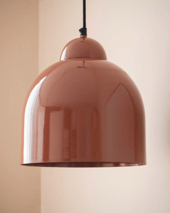 Lampada da soffitto in metallo marrone chiaro 26cm