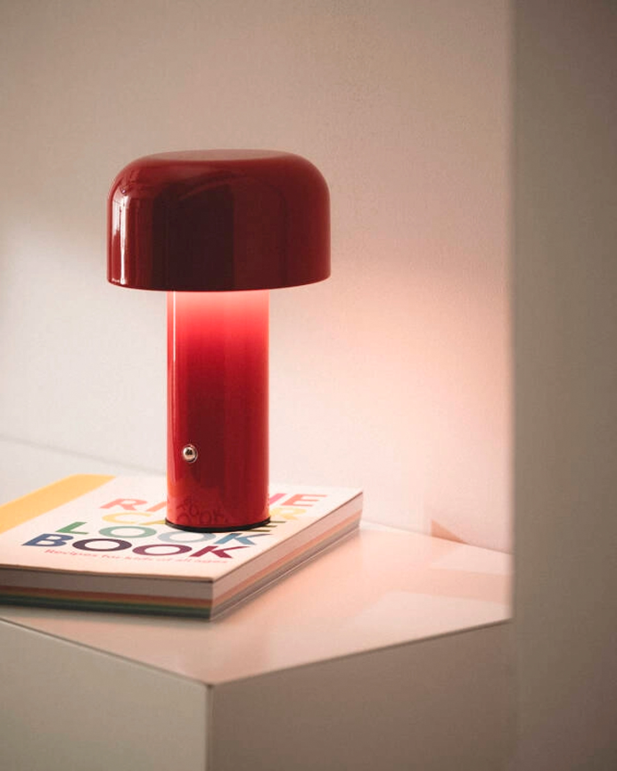 Lampada da tavolo in metallo rosso 21cm