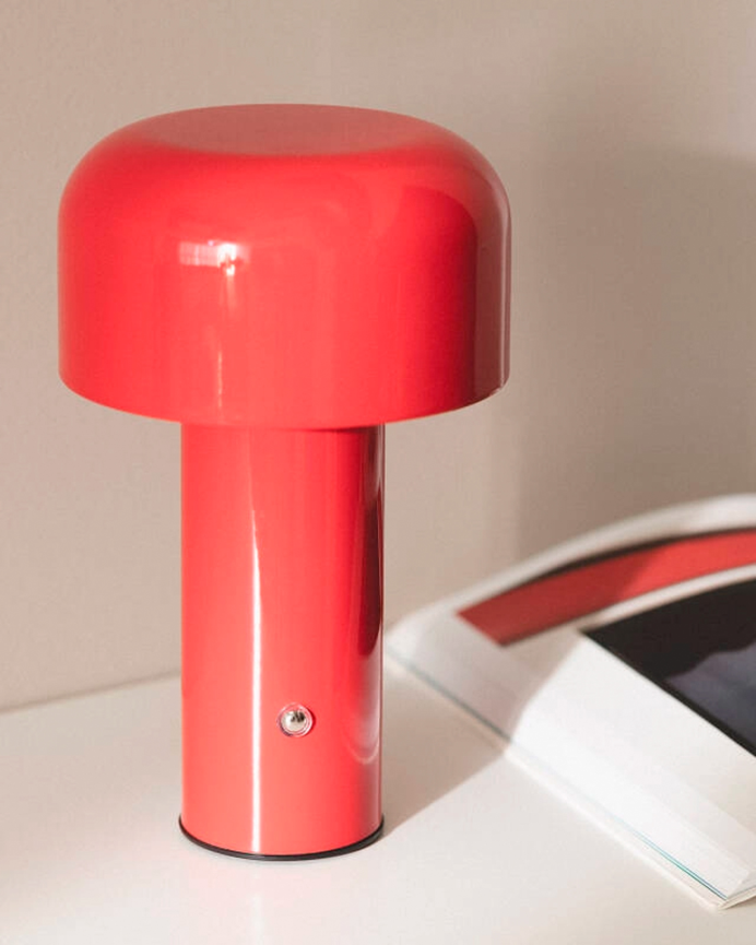 Lampada da tavolo in metallo rosso 21cm