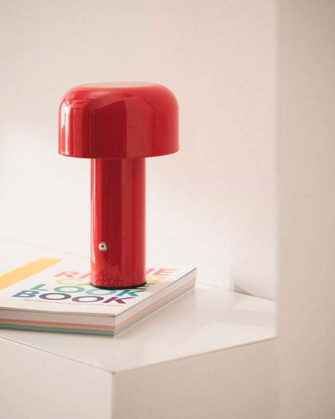 Lampada da tavolo in metallo rosso 21cm
