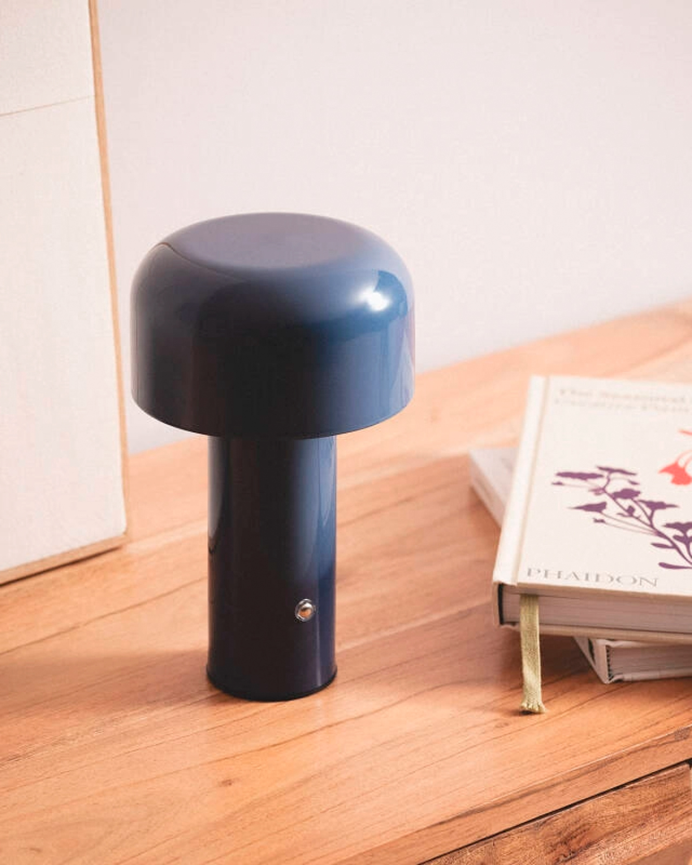 Lampada da tavolo in metallo blu 21cm