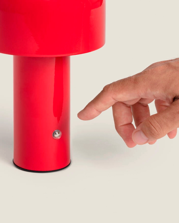 Lampada da tavolo in metallo rosso 21cm