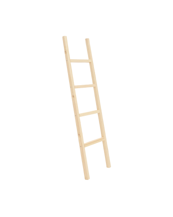 Escada de madeira maciça em tom natural 150x41cm