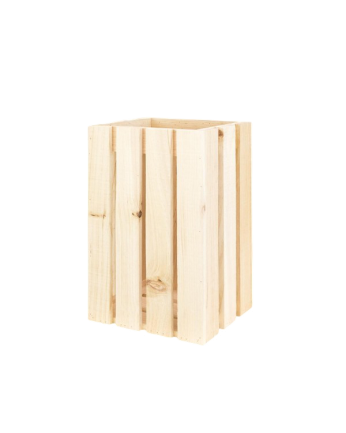 Lixeira/suporte para guarda-chuva em madeira maciça em tom natural 305x49x266cm