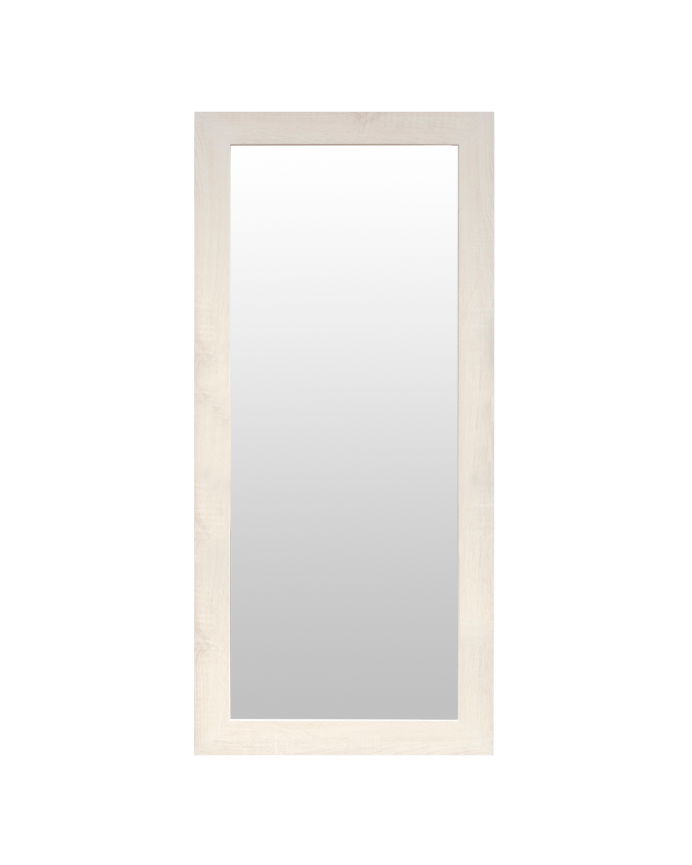 Espelho de madeira bege de vários tamanhos