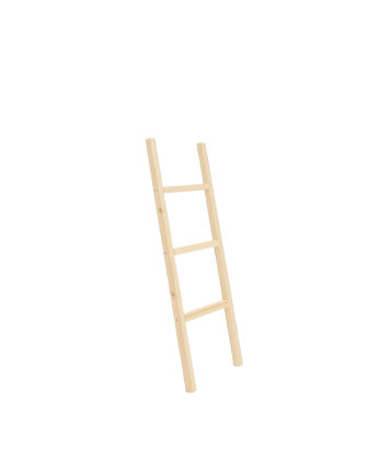 Escada de madeira maciça em tom natural 118x41cm