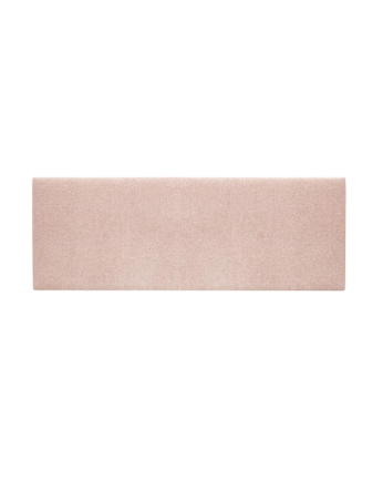 Cabeceira estofada em poliéster liso na cor rosa pálido em vários tamanhos