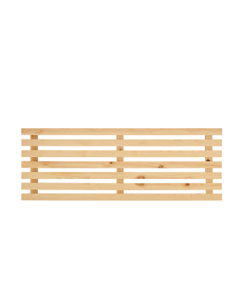 Cabeceira de madeira maciça em tom natural de vários tamanhos