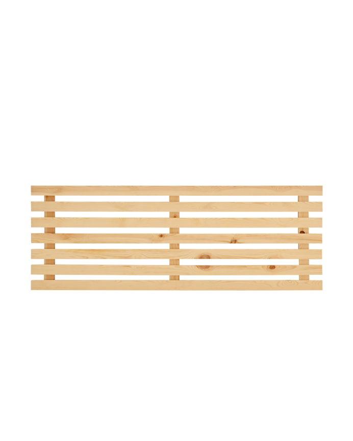 Cabeceira de madeira maciça em tom natural de vários tamanhos