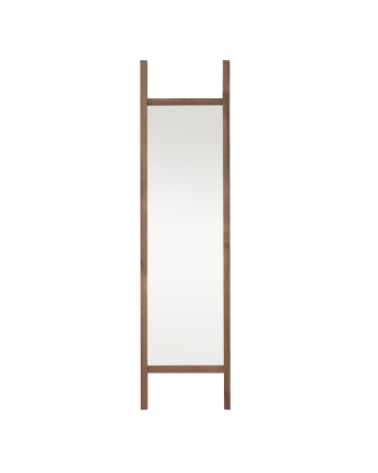 Espelho de madeira maciça de carvalho escuro 45x180cm