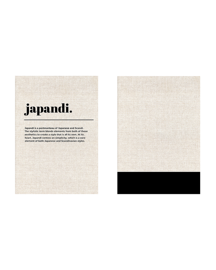 Pack de 2 Láminas decorativas Japandi