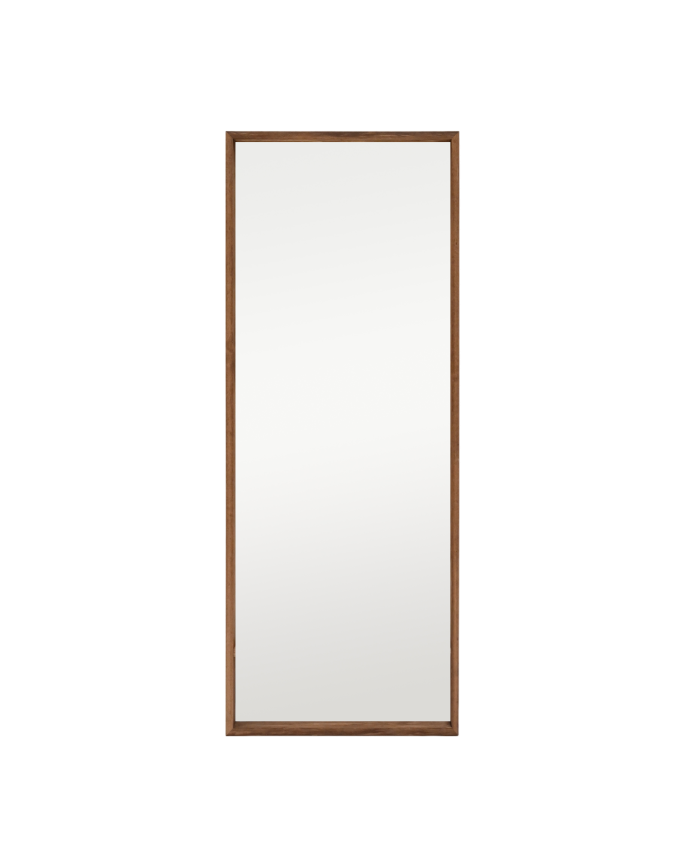 Espelho de madeira maciça de carvalho escuro em vários tamanhos