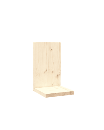 Prateleira de madeira maciça em tom natural de 20x15cm