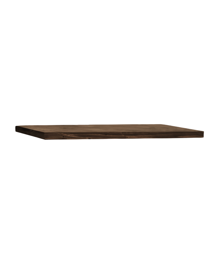 Prateleira flutuante de madeira maciça com acabamento em nogueira em vários tamanhos