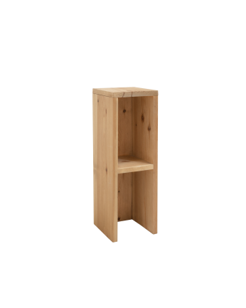 Cabeceira ou mesa auxiliar em madeira maciça tom carvalho médio 60x20cm