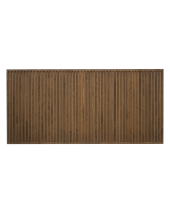Cabeceira de madeira maciça em tom carvalho escuro de 160 cm