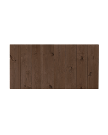 Cabeceira de madeira maciça em tom de nogueira de vários tamanhos