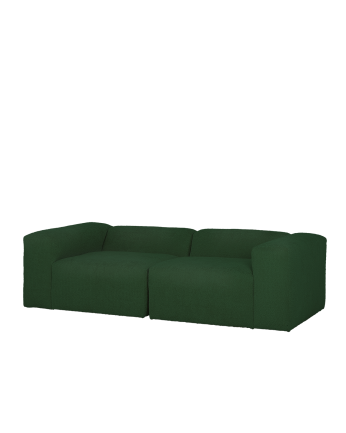 Sofá bouclé verde de 2 módulos 240x110cm