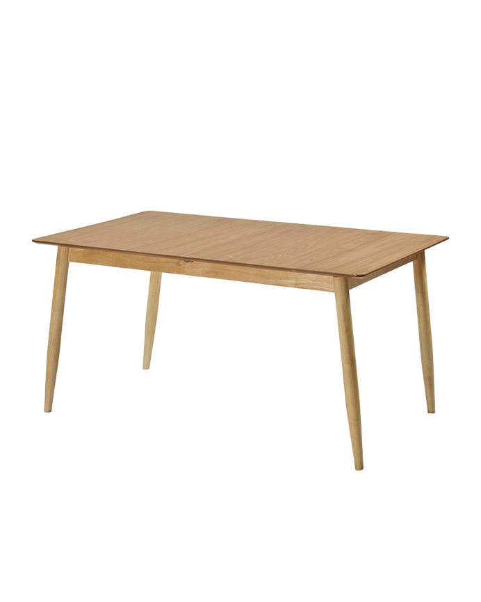 Mesa de jantar extensível de madeira natural de 150-190 cm