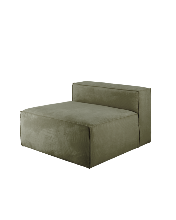 Sofá de veludo verde de 130x110 cm