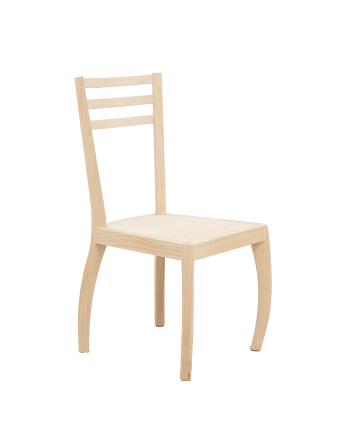 Cadeira de madeira maciça de pinho em tom natural de 95cm