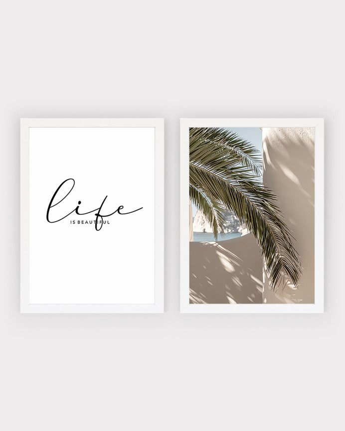 Pack de 2 Láminas decorativas Palm Life