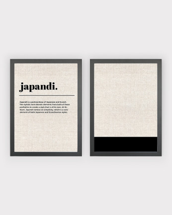 Pack de 2 Láminas decorativas Japandi