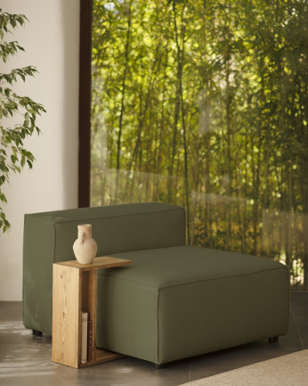 Sofá de veludo verde de 130x110 cm