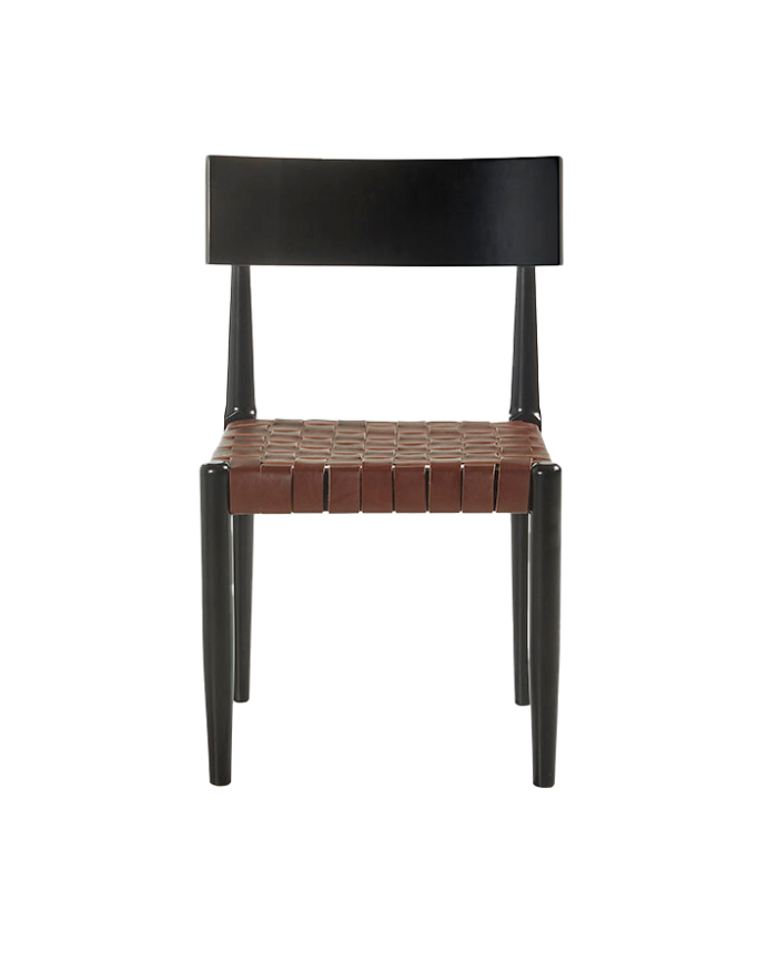 Cadeira de madeira maciça em tom marrom 775cm