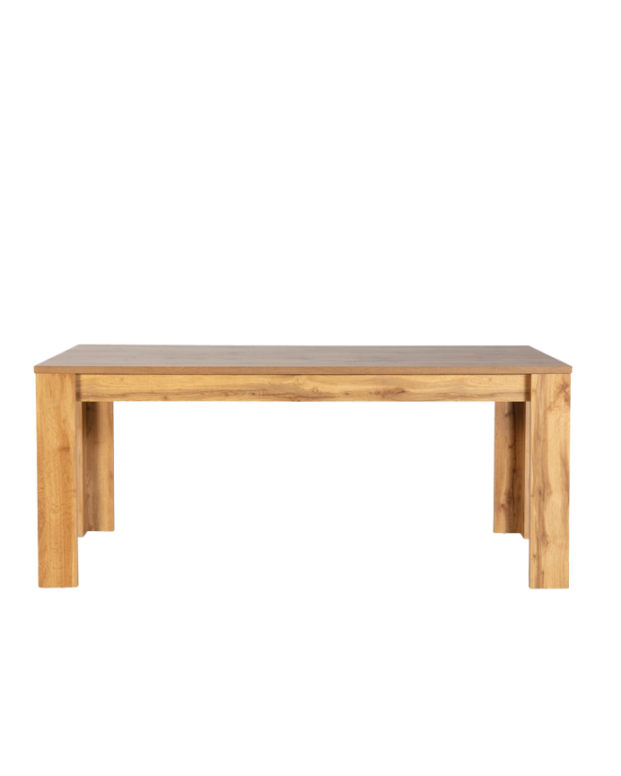 Mesa de jantar em madeira laminada de carvalho de vários tamanhos