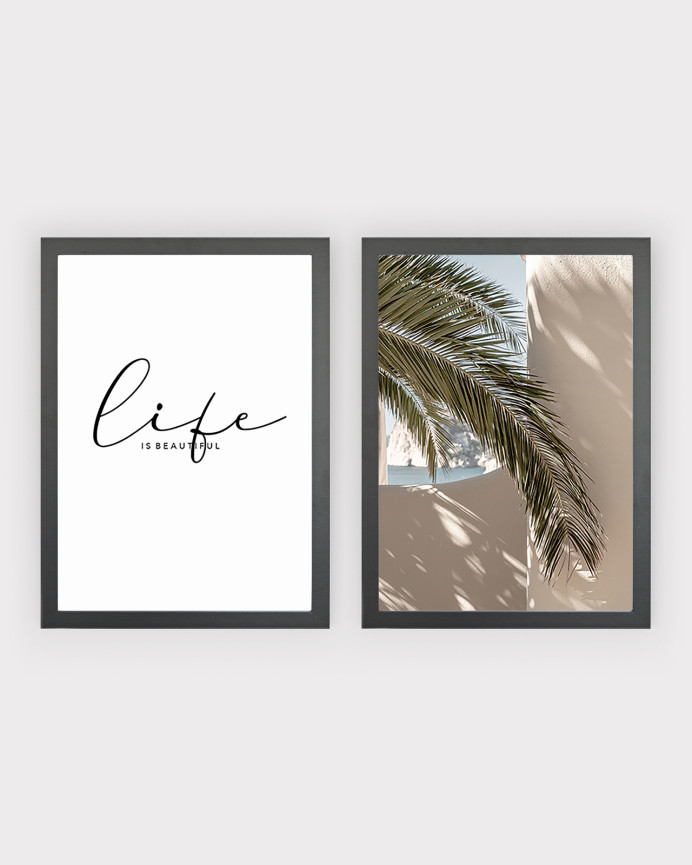 Pack de 2 Láminas decorativas Palm Life