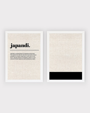 Pack de 2 Láminas decorativas Japandi