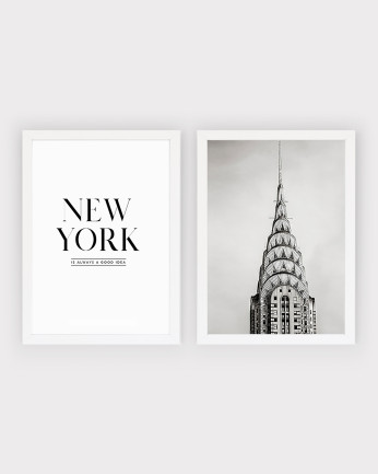 Pack de 2 Láminas decorativas de Nova York