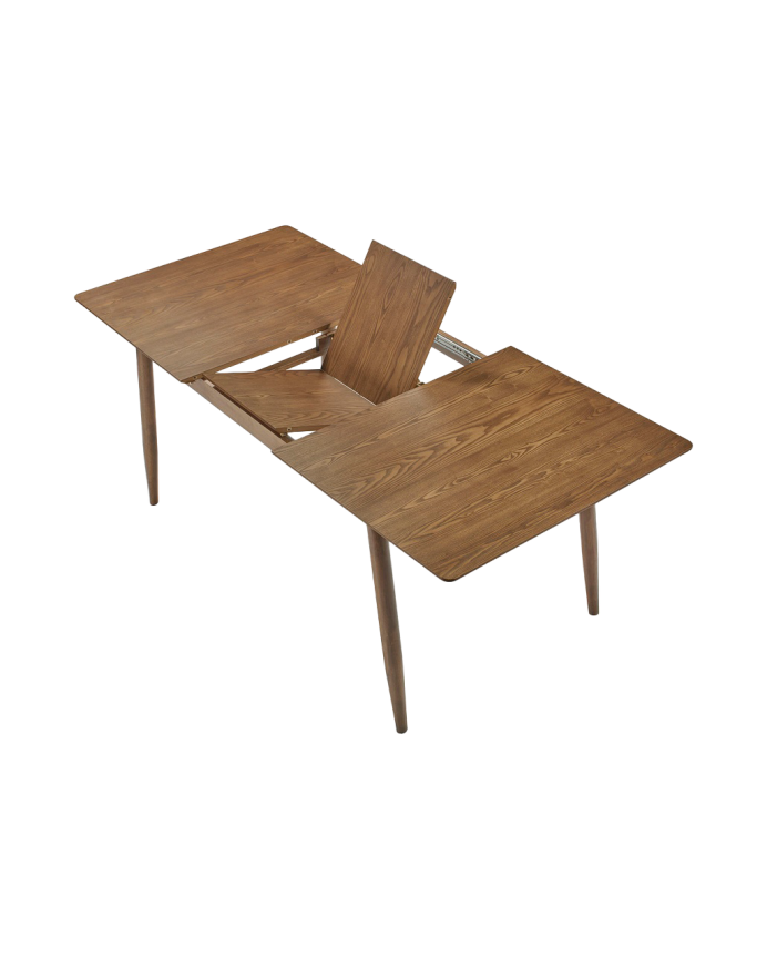 Mesa de jantar extensível de madeira natural de 150-190 cm